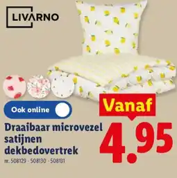Lidl Draaibaar microvezel satijnen dekbedovertrek aanbieding