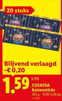 Lidl Coshida Kattensticks aanbieding