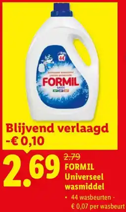 Lidl Formil Universeel wasmiddel aanbieding