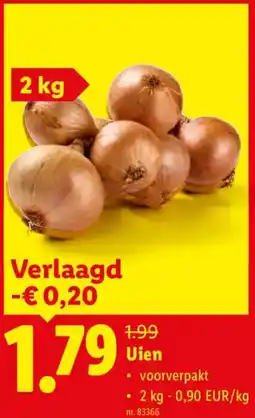 Lidl Uien aanbieding