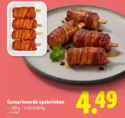 Lidl Gemarineerde spekvinken aanbieding