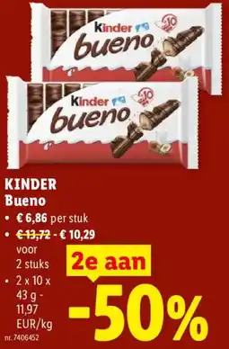 Lidl Kinder Bueno aanbieding