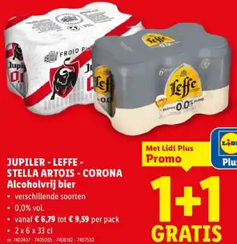 Jupiler - leffe - stella artois - corona Alcoholvrij bier