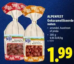 Lidl Alpenfest Gekaramelliseerde noten aanbieding