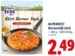 Lidl Alpenfest Bernerstijl rösti aanbieding