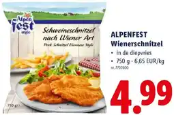 Lidl Alpenfest Wienerschnitzel aanbieding