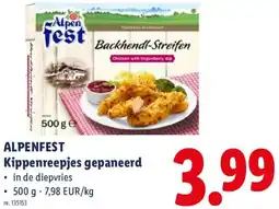 Lidl Alpenfest Kippenreepjes gepaneerd aanbieding