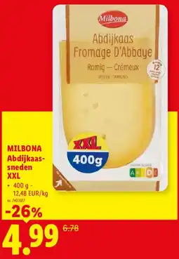 Lidl Milbona Abdijkaas sneden XXL aanbieding