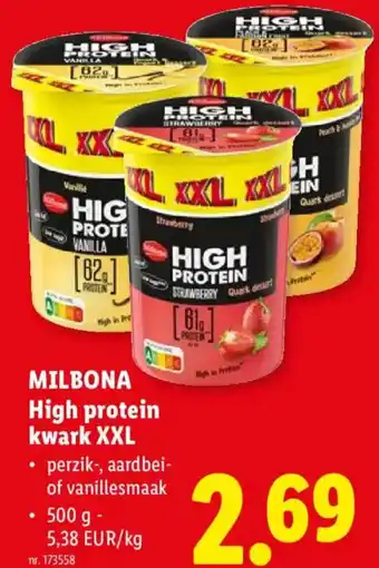 Lidl Milbona High protein kwark XXL aanbieding