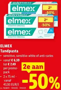 Lidl Elmex Tandpasta aanbieding