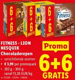 Lidl Fitness - Lion Nesquik Chocoladerepen aanbieding