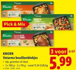 Lidl Knorr Vetarme bouillonblokjes aanbieding