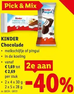 Lidl Kinder Chocolade aanbieding