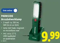 Lidl Parkside Acculedwerklamp aanbieding