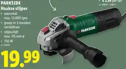 Lidl Parkside Haakse slijper aanbieding