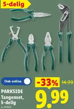 Lidl Parkside Tangenset aanbieding