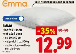 Lidl Emma Hoofdkussen met aloë vera aanbieding