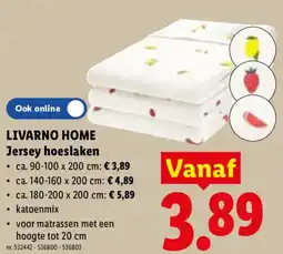 Lidl Livarno home Jersey hoeslaken aanbieding