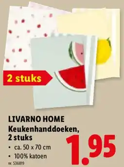 Lidl Livarno home Keukenhanddoeken aanbieding