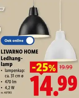 Lidl Livarno home Led Hanglamp aanbieding
