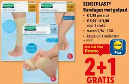 Lidl Sensiplast Bandages met gelpad aanbieding