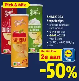 Lidl Snack Day Stapelchips aanbieding