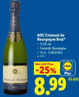Lidl AOC Crémant de Bourgogne Brut aanbieding