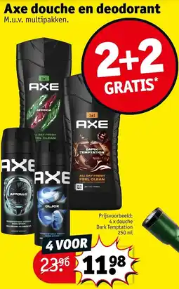 Kruidvat Axe douche en deodorant aanbieding