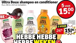 Kruidvat Ultra Doux shampoo en conditioner aanbieding
