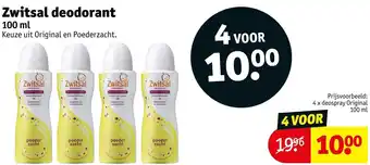 Kruidvat Zwitsal deodorant aanbieding