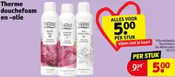 Kruidvat Therme douchefoam en olie aanbieding