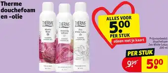 Kruidvat Therme douchefoam en olie aanbieding