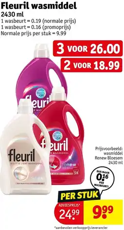 Kruidvat Fleuril wasmiddel aanbieding