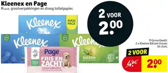Kruidvat Kleenex en Page aanbieding