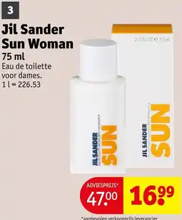 Kruidvat Jil Sander Sun Woman aanbieding