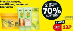 Kruidvat Fructis shampoo, conditioner, masker en haarkuren aanbieding