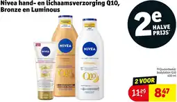 Kruidvat Nivea hand en lichaamsverzorging Q10, Bronze en Luminous aanbieding
