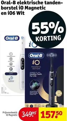 Kruidvat Oral-B elektrische tandenborstel i0 Magnetic en i06 Wit aanbieding
