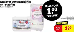 Kruidvat Kruidvat wattenschijfjes en staafjes aanbieding