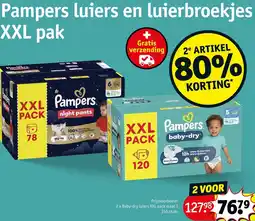 Kruidvat Pampers luiers en luierbroekjes XXL pak aanbieding