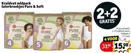 Kruidvat Kruidvat midpack luierbroekjes Pure & Soft aanbieding