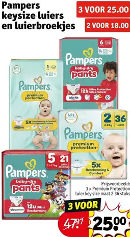 Kruidvat Pampers keysize luiers en luierbroekjes aanbieding