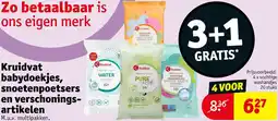 Kruidvat Kruidvat babydoekjes, snoetenpoetsers en verschoning artikelen aanbieding