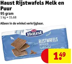 Kruidvat Haust Rijstwafels Melk en Puur aanbieding