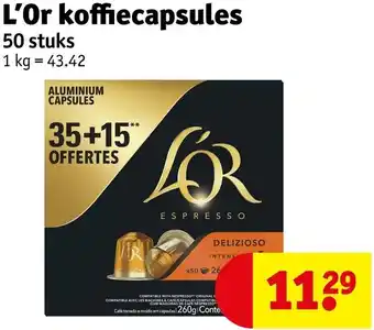 Kruidvat L'Or koffiecapsules aanbieding