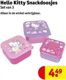 Kruidvat Hello Kitty Snackdoosjes aanbieding