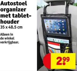 Kruidvat Autostoel organizer met tablethouder aanbieding