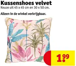 Kruidvat Kussenshoes velvet aanbieding