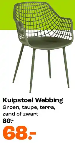 Kwantum Kuipstoel Webbing aanbieding