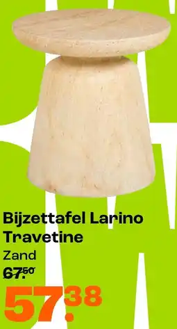 Kwantum Bijzettafel Larino Travetine aanbieding